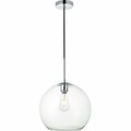 Cling Baxter 1 Light Pendant Ceiling Light with Clear Glass Chrome CL2955550